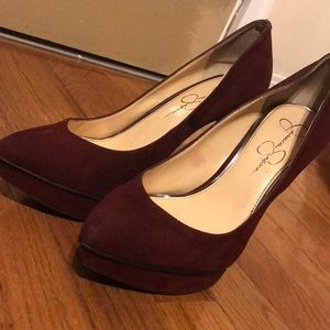 Burgundy heels